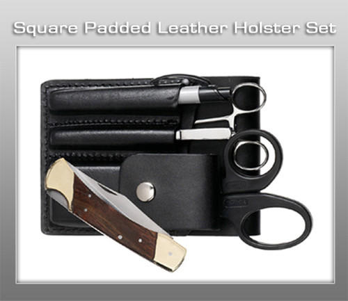 Prestige Square Padded Leather Holster Set