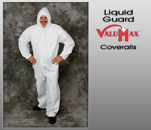 ValuMax Liquid Guard Coveralls Attached Hood & No Booties