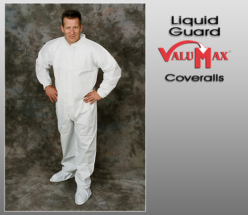 ValuMax Liquid Guard Coveralls Attached Booties & No Hood