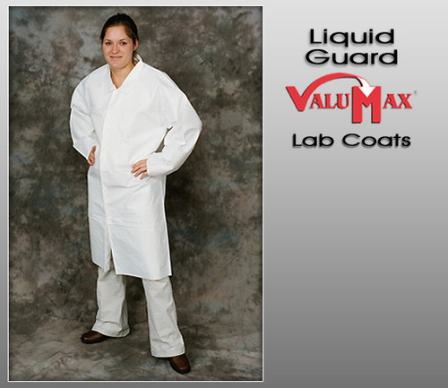 ValuMax Liquid Guard Breathable 3 Pockets Knit & Collar Cuffs Lab Coats