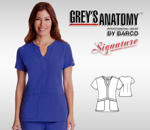 Grey’s Anatomy™ Signature arclux™ With 4-Way Stretch 2 Pocket Mock-Wrap 