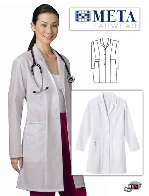 META Labwear Women's Embroidered 36" Lab Coat