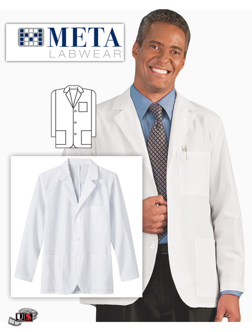 META Labwear Men's 3-Pocket Consultation Lab Coat