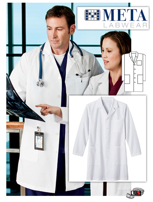 META Labwear 38" Length Men's Lab Coat