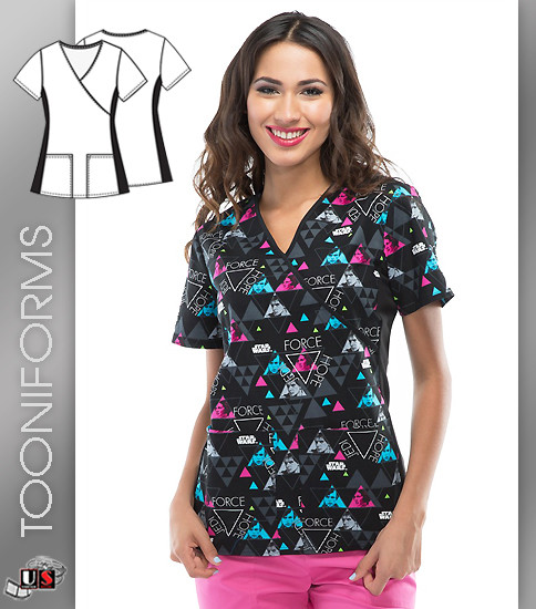 Cherokee Tooniforms A New Hope Mock Wrap Top