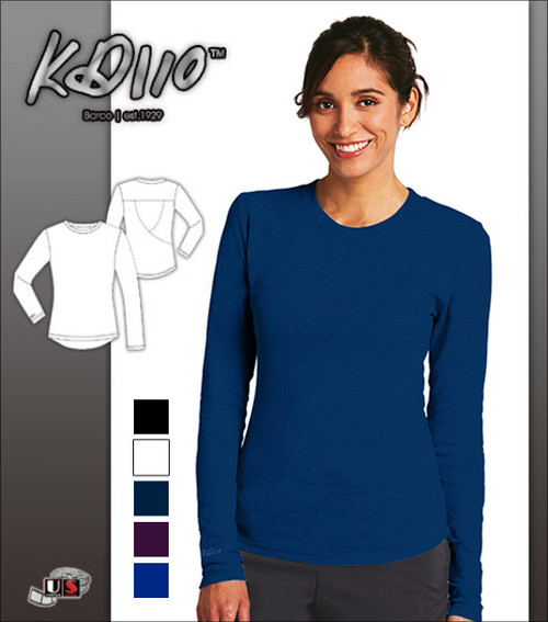 KD110 BY Barco Taylor Waffle Round Neck Burnout Underscrub Tee