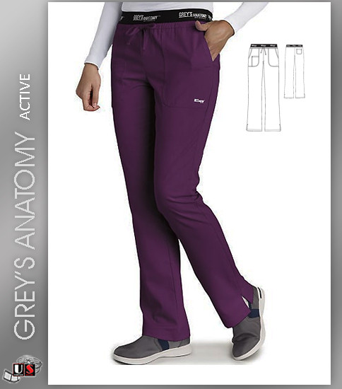 Greys Anatomy Active Low Rise Logo Waist Scrub Pant