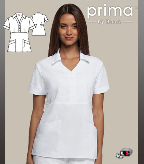 Barco Prima 3 Pocket Collar Button Front Placket