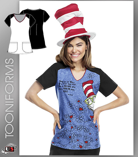 Cherokee Tooniforms You-er Than You V-Neck Top