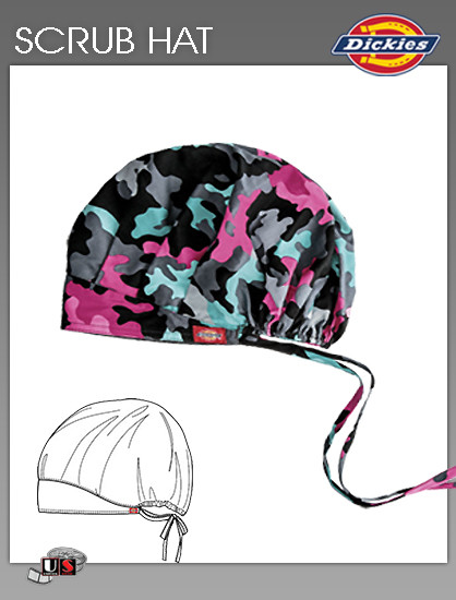Dickies Printed Camo Pop Scrub Hat