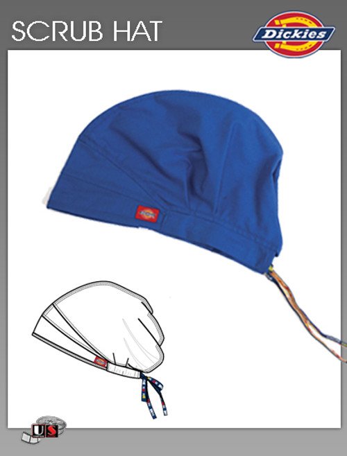 Dickies Unisex Adjustable Dickies Logo Twill Tape Scrub Hat - Royal