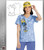 Cherokee Tooniforms Women's Mock Wrap Top in My Own Minion