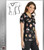 Cherokee Tooniforms Women's V-Neck Knit Panel Top in Looney Tunes