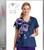 Grey's Anatomy™ Signature Women's V-Neck Rose Ore Print Scrub Top