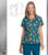 Cherokee Tooniforms No Worries V-Neck Print Scrub Tops