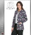 Cherokee Printed Beary Caring Women's Snap Front Warm-Up Jacket