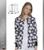 Cherokee Tooniforms Hello Kitty Glasses Snap Front Warm-Up Jacket