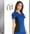 Cherokee Flexibles Women's V-Neck Short Sleeve Knit Panel Top