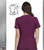 Cherokee iflex Women's V-Neck Knit Panel Short Sleeve Top -Solid Color