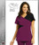 Grey's Anatomy™ Signature Women's Mock Wrap Colorblock Scrub Top - Wine-Black
