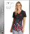Grey's Anatomy™ Arc Dry Women's V-Neck Print Scrub Top -  Red Iris