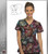 Cherokee Printed  End Of The Rainbow Women's Mock Wrap Top