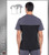 Cherokee INFINITY Men's Crew Neck Colorblock Solid Scrub Top - Black/Pewter