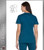 Cherokee Core Stretch Workwear Round Neck Modern Classic Fit Snap Front Top