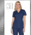 Cherokee Workwear Originals Women's Mock Wrap Knit Panel Solid Scrub Top