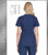 Cherokee Workwear Originals Women's Mock Wrap Knit Panel Solid Scrub Top