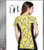 Cherokee Flexibles Women's Bonjour Butterfly Print V-Neck Knit Panel Top