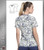 Cherokee INFINITY Women's Round Neck Lime Art Print Scrub Top