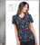 Cherokee Printed Activate My Heart Women's V-Neck Top