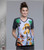 Cherokee Tooniforms Women's A King Is Born Print V-Neck Short Sleeve Top