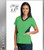 Barco One™ Women's V-Neck Contrast Panel Solid Scrub Top - Go Green-Steel