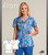 Barco Elan Crytal Glass V-Neck Scrub Top
