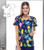 Cherokee Tooniforms I Love Care Bears V-Neck Print Scrub Top