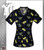 Cherokee Tooniforms Justice League V-Neck Knit Panel Top