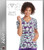 KD110 BY Barco Wild Daisy Two Pockets V-Neck Print Scrub Top