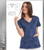 KD110 BY Barco Diamonds Two Pockets V-Neck Print Scrub Top