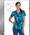 NRG By Barco Rainforest 3 Pocket V-Neck Print Scrub Top