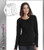 HeartSoul Women's Never-ending Love Long Sleeve Round Neck Tee Pewter