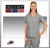 Dress A Med Solid Premium V-Neck 3 Pocket Scrub Top Set