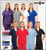 Dress A Med Solid Premium V-Neck 3 Pocket Scrub Top Set