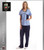 Dress A Med Solid Premium Squared Neck 2 Pocket Scrub Top Set