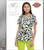 Dickies EDS Women's V-Neck Bloomy Days Ahead Print Scrub Top