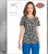 Dickies EDS Kitty Cat Camo Print Women's Round Neck Scrub Top