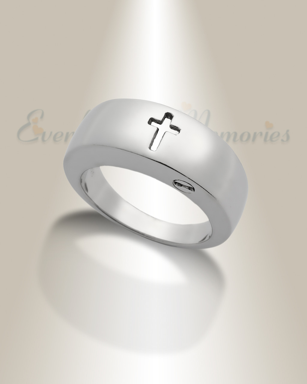 Men's Holy Silver Cross Ashes Ring
