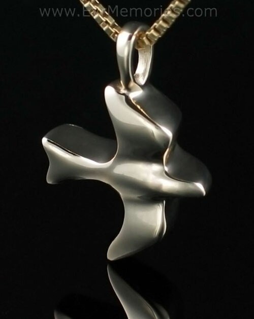14K gold dove urn pendant jewelry 