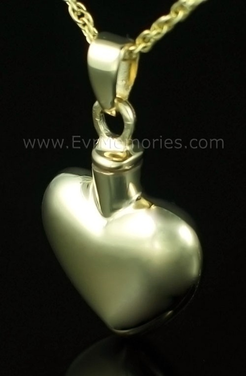 Winter's Dawn” Gold Heart Urn Necklace | Black Country Metalworks